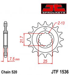 Звезда передняя JT Sprockets JTF 1536.16